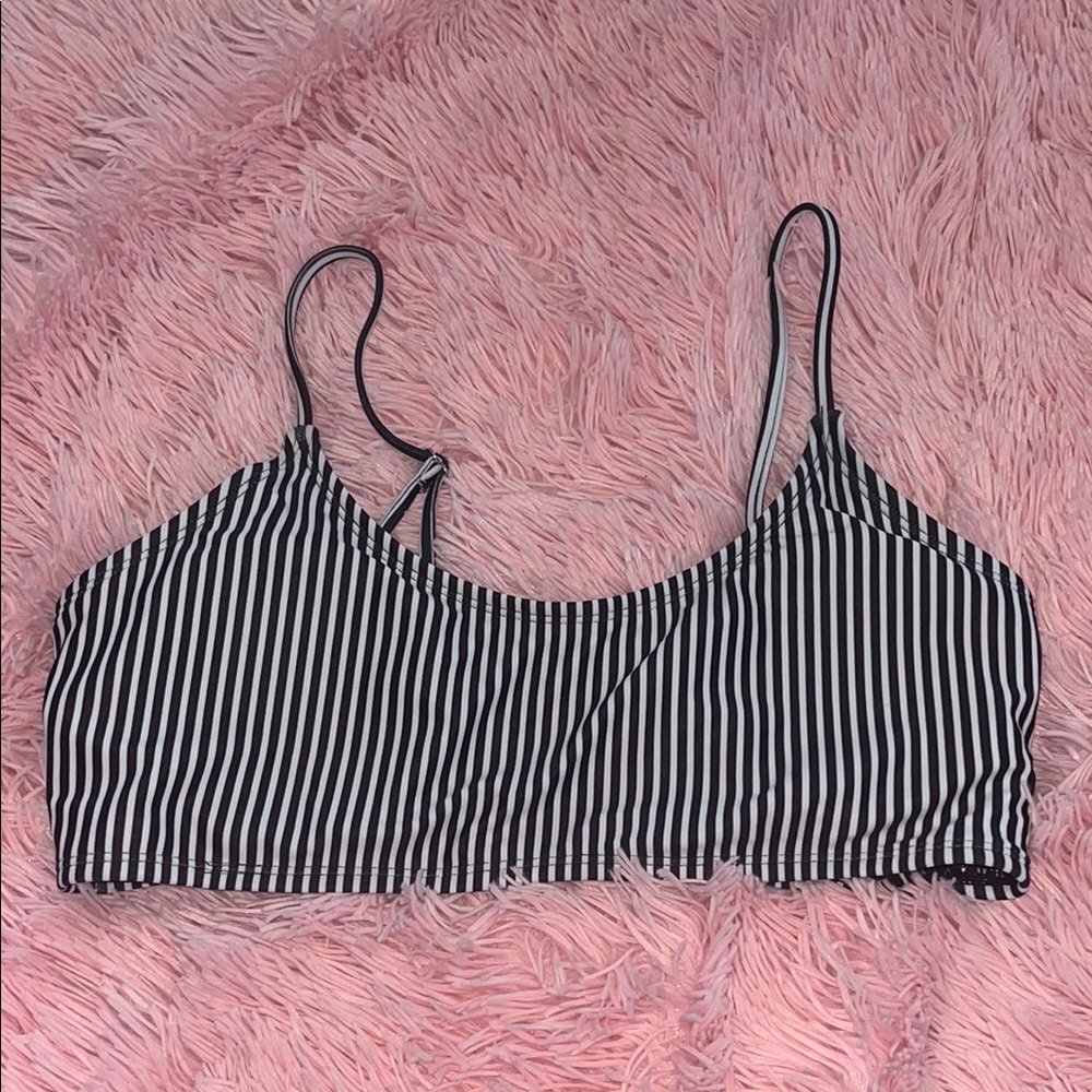 Striped Black and White Women's Top